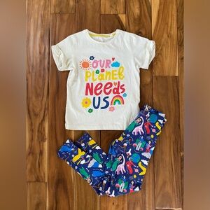 Boden Girl’s T Shirt and Leggings Set Size 8-9 Years